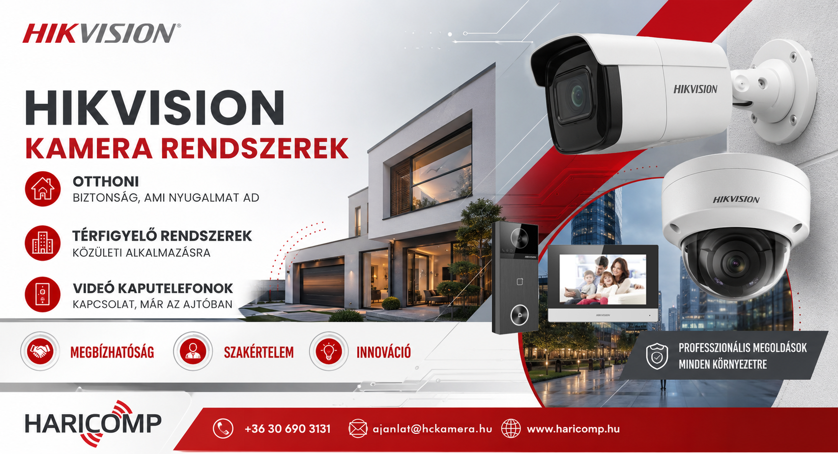 Hikvision kamerarendszer és videó-kaputelefon telepítés Pécs és Baranya